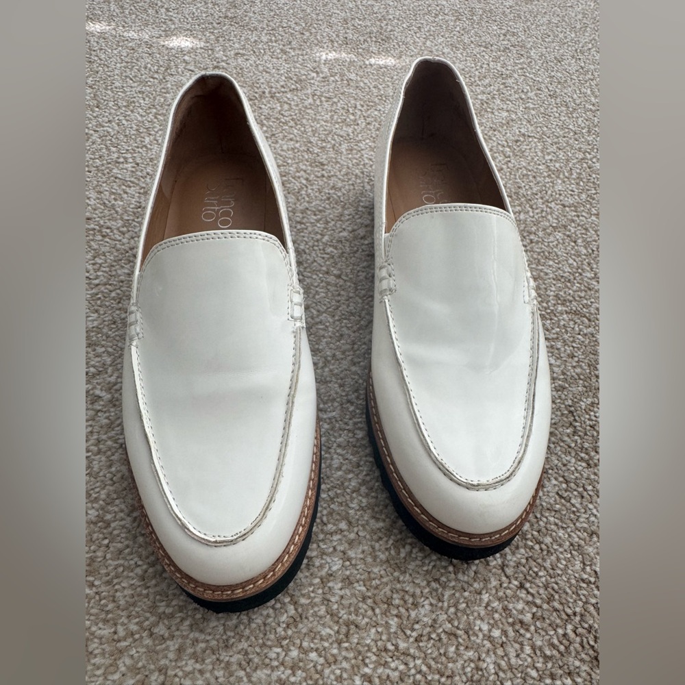 Franco Sarto White Loafers
